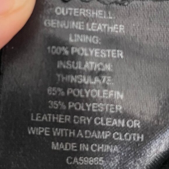 Climonix Genuine Leather Thinsulate Insulated Poly Lined Gloves Black Sz L NWOT - Picture 7 of 8